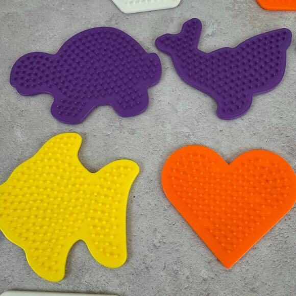 Perler Beads Pegboards Lot Of 11 With 1 Unbranded Various Shapes - Picture 3 of 7